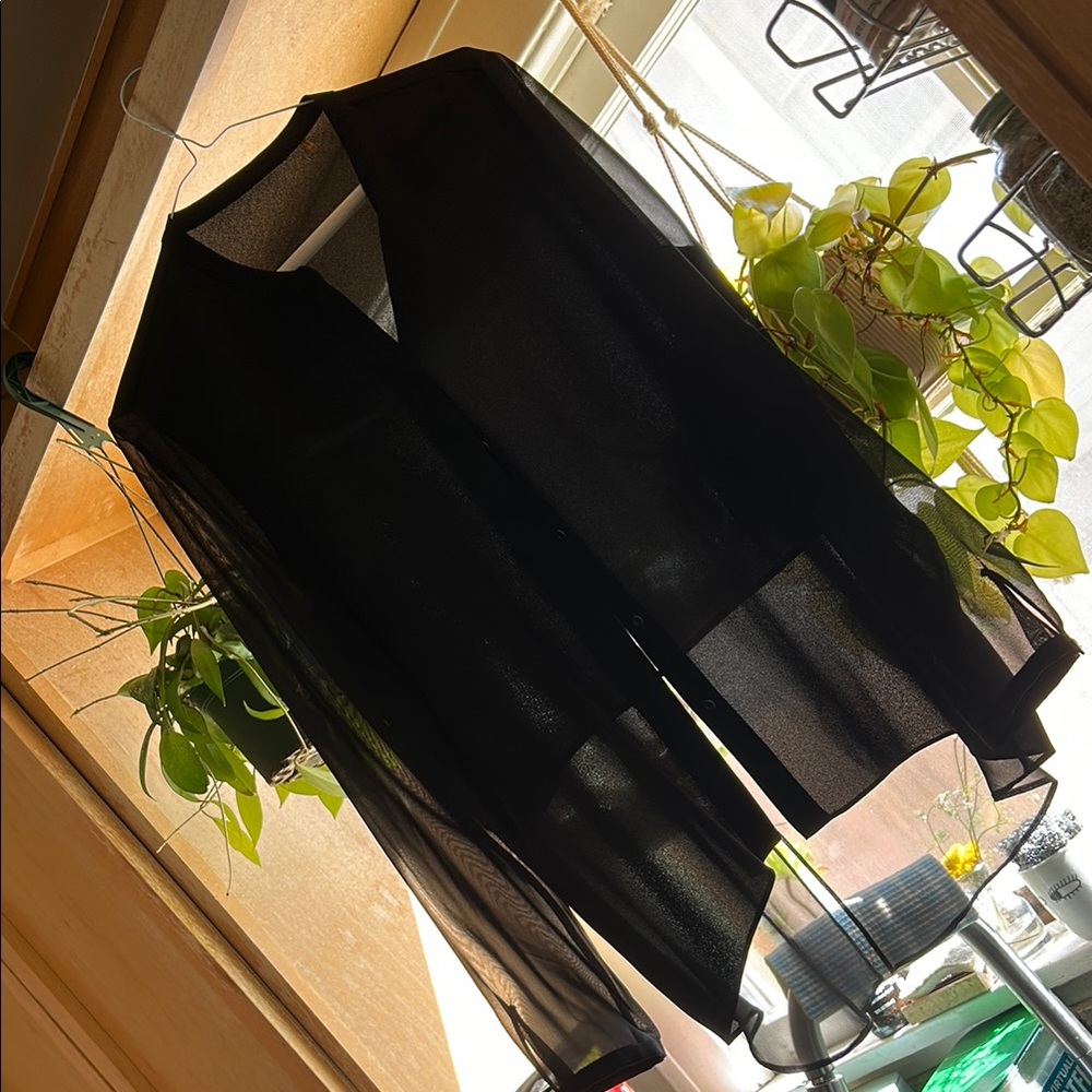 Black Sheer Open blouse
